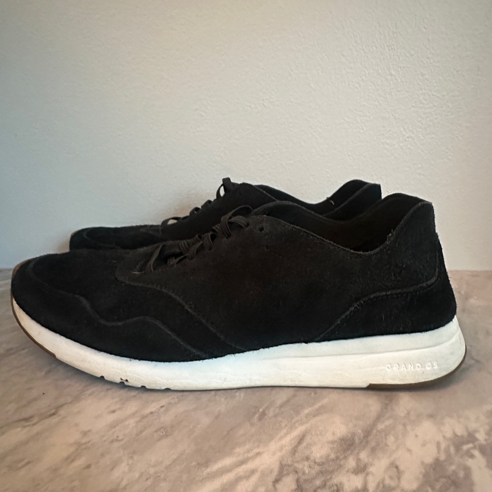 Cole Haan Men’s Sneakers – Black Suede, Size 9.5 (Grand.OS Sole) - Picture 2 of 6